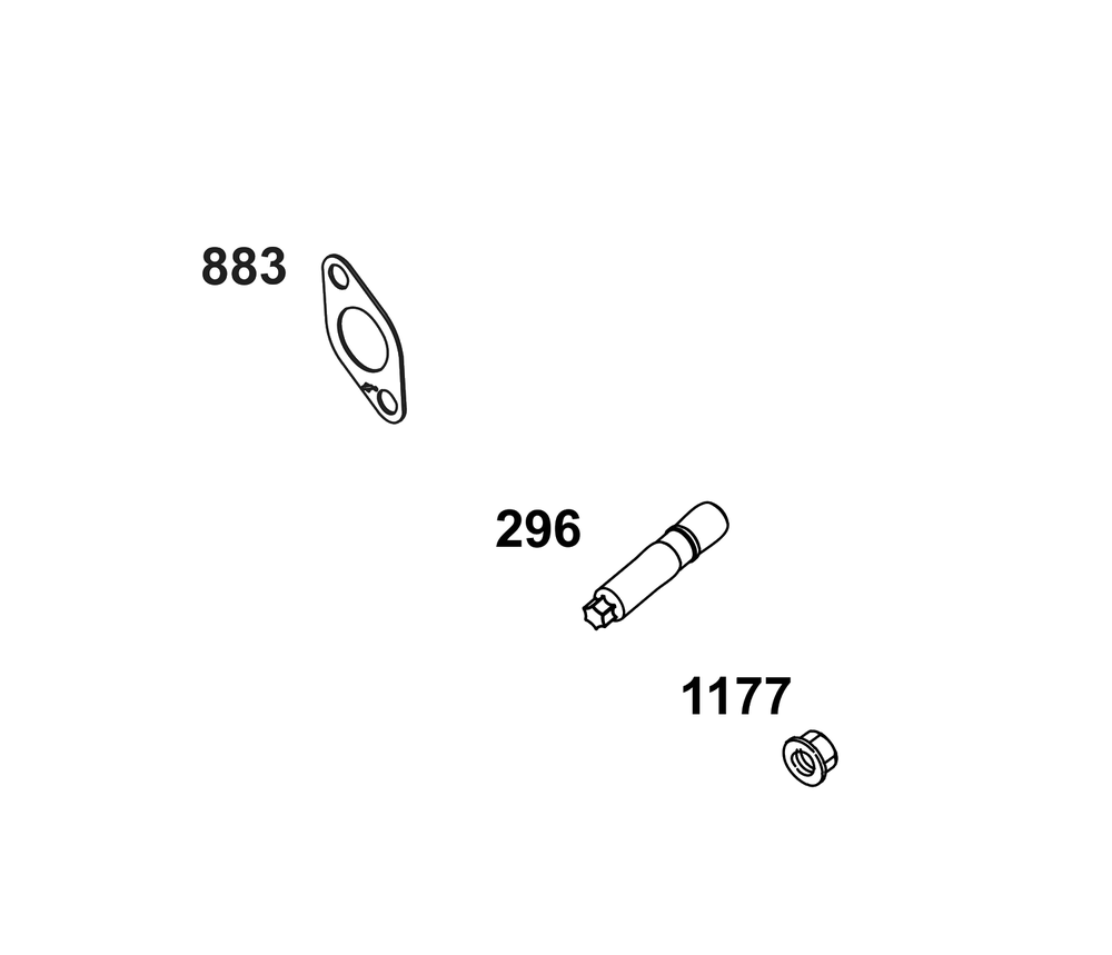 Exhaust Group Diagram and Parts List for 49T877-0055-Z1  Briggs and Stratton Engine
